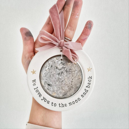 To the moon and back baby hanging decoration