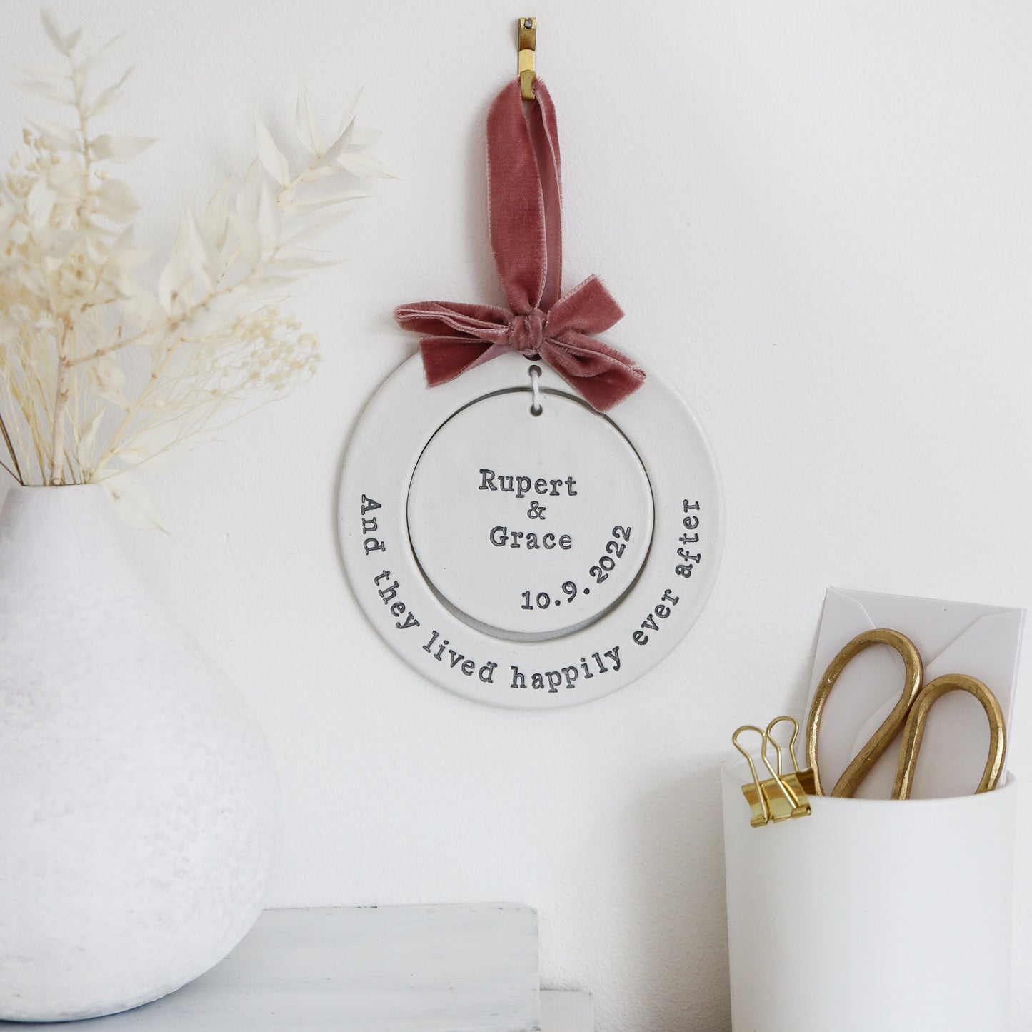 Personalised Happily Ever After hanging decoration